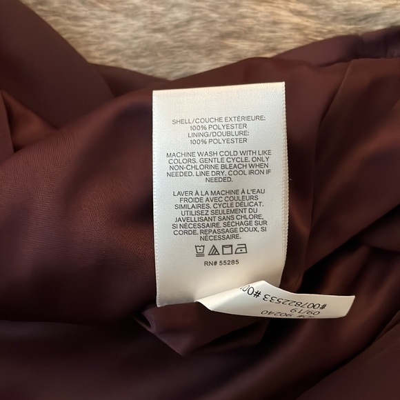 Express Plum V-Neck Elastic Tie Waist Long Sleeve Mini Dress Small NWT - Picture 10 of 10